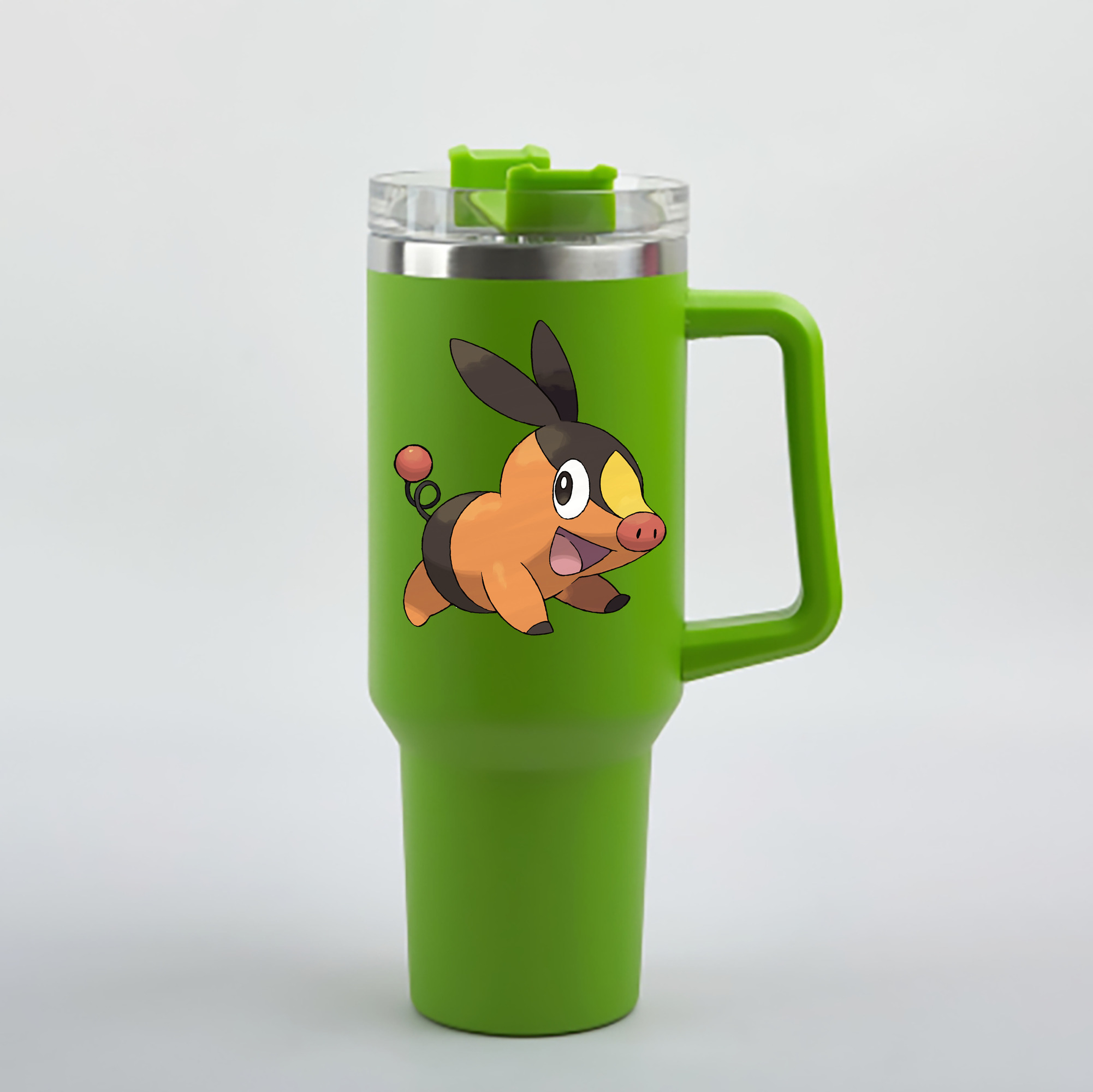（画像用） ポケットモンスター Pokémon 1200mL車用タンブラー - クリスタルステッカー（プラスチックストロー付き）